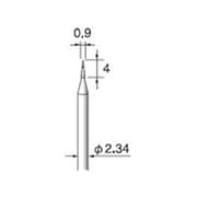 ED151 [アルゴファイル 電着ダイヤモンドバー#140 Φ0.9X4 Φ2.34軸]