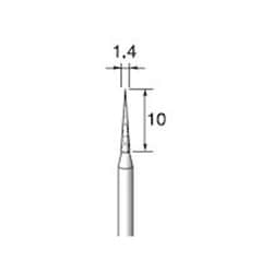ED152 [アルゴファイル 電着ダイヤモンドバー#140 Φ1.4X10 Φ2.34軸]