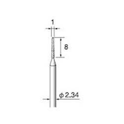 ED171 [アルゴファイル 電着ダイヤモンドバー#140 Φ1X8 Φ2.34軸]