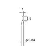 ED211 [アルゴファイル 電着ダイヤモンドバー#140 Φ1X3.5 Φ2.34軸]