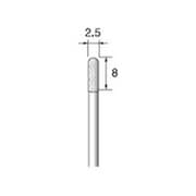 ED234 [アルゴファイル 電着ダイヤモンドバー#140 Φ2.5X8 Φ2.34軸]