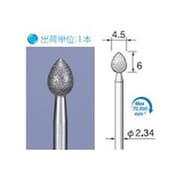 ED246 [アルゴファイル 電着ダイヤモンドバー#140 Φ4.5X6 Φ2.34軸]