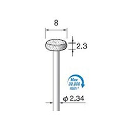 ED281 [アルゴファイル 電着ダイヤモンドバー#120 Φ8X2.3 Φ2.34軸]