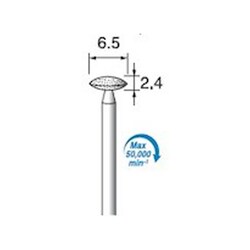 ED303 [アルゴファイル 電着ダイヤモンドバー#120 Φ6.5X2.4 Φ2.34軸]