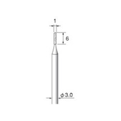 ED581 [アルゴファイル 電着ダイヤモンドバー #140 Φ1X6mm Φ3軸]