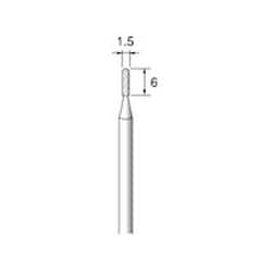 ED582 [アルゴファイル 電着ダイヤモンドバー #140 Φ1.5X6mm Φ3軸]