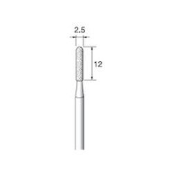 ED584 [アルゴファイル 電着ダイヤモンドバー #140 Φ2.5X12mm Φ3軸]