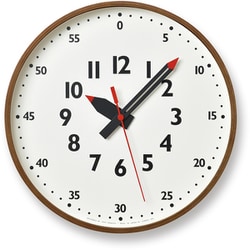 掛時計 fun pun clock Mサイズ ブラウン ふんぷんくろっく YD14-08 M BW