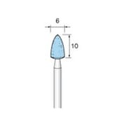 GS116 [アルゴファイル 軸付ブルー砥石 WA#120 Φ6X10 Φ2.34軸 5本入り]