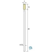 GS1351 [アルゴファイル ロングシャンクイエロー砥石 WA#120 Φ4X10 Φ3.0軸L80 5本入り]