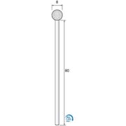GS1408R [アルゴファイル ロングシャンクホワイト砥石 WA#100 Φ8 Φ3.0軸 軸長L80 5本入り]