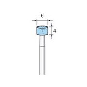 GS207 [アルゴファイル 軸付ブルー砥石 WA#120 Φ6X4 Φ3.0軸 5本入り]