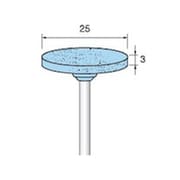 GS254 [アルゴファイル 軸付溝研磨用ブルー砥石 WA#120 Φ25X3 Φ3.0軸 5本入り]