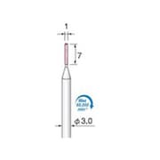 GS371 [アルゴファイル 軸付ピンク砥石#220 Φ1X7 Φ3.0軸 PA砥粒 5本入り]