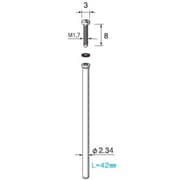 MR103 [アルゴファイル ステンレスマンドレールM1.7タイプ頭 Φ5 Φ2.34軸]