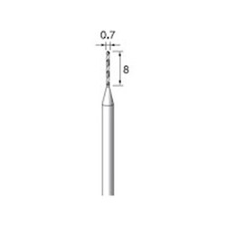 TD105 [アルゴファイル 超硬ドリル Φ0.7X8mm Φ3.0軸]