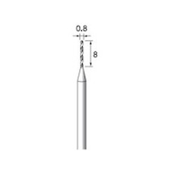 TD106 [アルゴファイル 超硬ドリル Φ0.8X8mm Φ3.0軸]