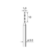 TD108 [アルゴファイル 超硬ドリル Φ1.0X10mm Φ3.0軸]