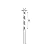 TD115 [アルゴファイル 超硬ドリル Φ2.4X22mm Φ3.0軸]
