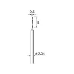 TD201 [アルゴファイル ハイスピードスチールドリル Φ0.5X9 Φ2.34軸]