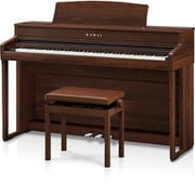 木製鍵盤搭載 電子ピアノ モカウォルナット調仕上げ 高低自在椅子/ヘッドフォン付 CA501MW