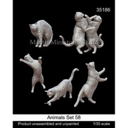Man35186 1/35 動物セット58 ネコ 6体入 [プラモデル用パーツ]