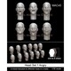 MAC45 1/35 汎用ヘッドセット1 怒りの表情 12個入 [プラモデル用パーツ]