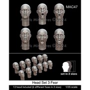 MAC47 1/35 汎用ヘッドセット3 恐れの表情 12個入 [プラモデル用パーツ]