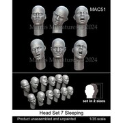 MAC51 1/35 汎用ヘッドセット7 眠りの表情 12個入 [プラモデル用パーツ]
