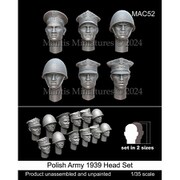 MAC52 1/35 WWII ポーランド兵1939年 ヘッドセット 12個入 [プラモデル用パーツ]