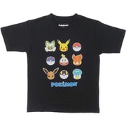 22863164 ポケットモンスター ポケモン KIDS パルデアフェイス Tシャツ 吸汗速乾 防蚊 BLACK 100cm
