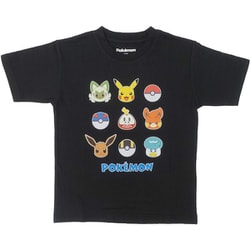 22863164 ポケットモンスター ポケモン KIDS パルデアフェイス Tシャツ 吸汗速乾 防蚊 BLACK 110cm