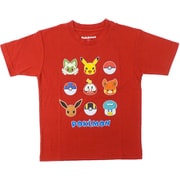 22863164 ポケットモンスター ポケモン KIDS パルデアフェイス Tシャツ 吸汗速乾 防蚊 RED 100cm