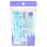 水晶ローソク 10分 水色 パウチ型 80本