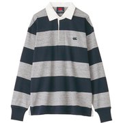 4インチストライプラグビージャージ 4INCH STRIPE RUGBY JERSEY RA44132 ミディアムグレー MG Lサイズ [アウトドア シャツ ユニセックス]