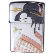 電鋳板 ビードロを吹く女