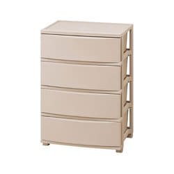 ワイドチェスト ピンクベージュ 幅530×奥行395×高さ810mm CLN-544-P