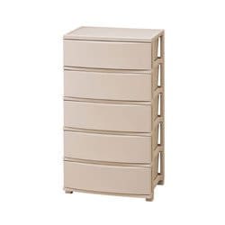 ワイドチェスト ピンクベージュ 幅530×奥行395×高さ995mm CLN-545