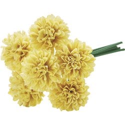 ポンポンマムバンチ（1束6本） イエローグリーン A-34941 010G