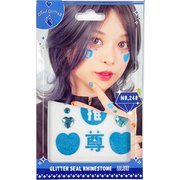 240 推しグリッター フェイスシール ブルー