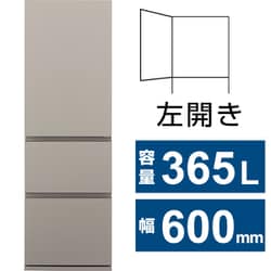 ヨドバシ.com - パナソニック Panasonic 冷蔵庫（365L・幅60cm・左開き・3ドア・マットベージュ） NR-C37ES1L-C  通販【全品無料配達】