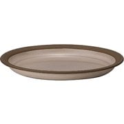 kukka mokki 15cm エマリエプレート アーモンド×ブラウン 皿 日本製 201244