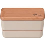 ARBRE バンブー長角ネストランチ ホワイト 上下計730ml 電子レンジ・食洗機可 272688