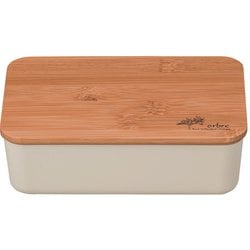 ARBRE バンブー長角一段ランチ ホワイト 600ml 電子レンジ・食洗機可 272718
