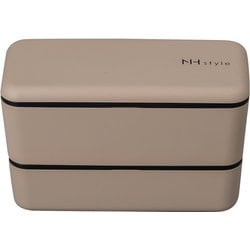 NHstyle メンズネストランチ グレージュ お弁当箱 上下計990ml 日本製 電子レンジ・食洗機可 272954