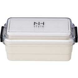 NHstyle ストレージランチ アイボリー お弁当箱 上下計730ml 日本製 電子レンジ・食洗機可 273005