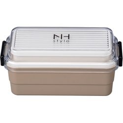 NHstyle ストレージランチ グレージュ お弁当箱 上下計620ml 日本製 電子レンジ・食洗機可 273012