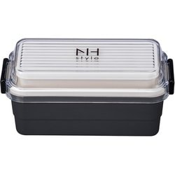 NHstyle ストレージランチ アッシュグレー お弁当箱 上下計620ml 日本製 電子レンジ・食洗機可 273029