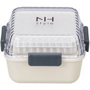 NHstyle スクエアMCランチ アイボリー お弁当箱 上下計510ml 日本製 電子レンジ・食洗機可 273036