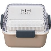 NHstyle スクエアMCランチ グレージュ お弁当箱 上下計510ml 日本製 電子レンジ・食洗機可 273043